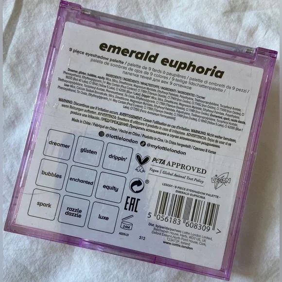 TWO Lottie London Eyeshadow Palettes Available- Both Emerald Euphoria W/9 Shades - Picture 6 of 7